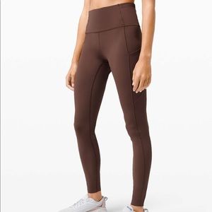 Lululemon Fast and Free 28” Earth Brown